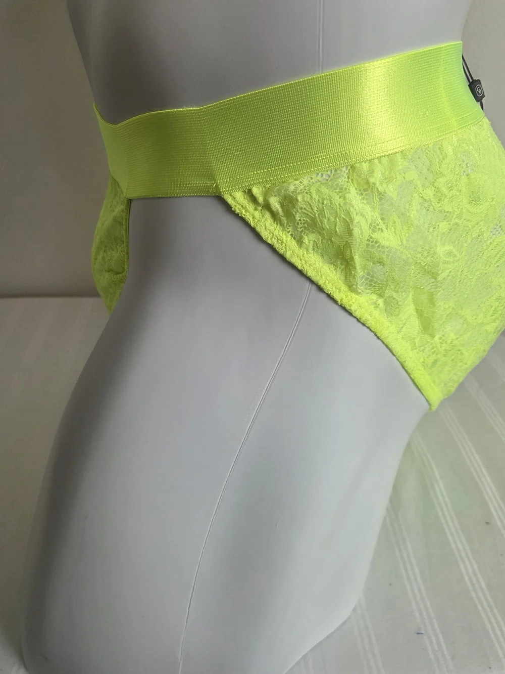 Men's Neon Yellow Lace Sport Brief